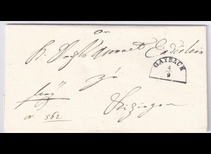 Bayern 1841, HKS Gaybach, Gaibach, Brief n. Kitzingen in Luxus Erhaltung! #477