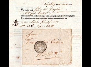 Bayern 1822, Fuhrmannsbrief v. AUGSBURG m. Petschaftsstempel