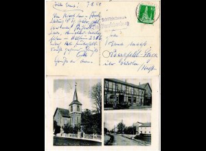 1958, Landpoststelle 21a Schiffshebewerk Henrichenburg Kr. Recklinghausen auf AK