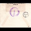 Schleswig 1920, 6 Marken auf Einschreiben Zensur Brief v. Schauby (Alsen)