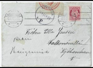 Norwegen 1917, Haugesund - Kopenhagen Brieföffnung, Retour Brief. #S71