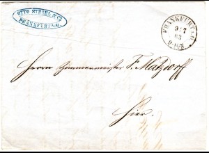 Preussen 1863, K2 FRANKFURT A.O. auf Orts Brief!