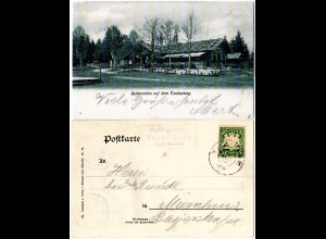 Bayern 1904, Posthilfstelle TAUBENBERG Taxe Thalham auf sw-AK m. 5 Pf.