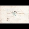 Österreich 1864, 5 Kr. Stempelmarke auf Paket Begleitkarte v. Triest n. Sachsen