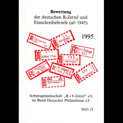 ARGE R+V-Zettel, Bewertung der dt. R-Zettel u. Einschreibebriefe (ab 1945)