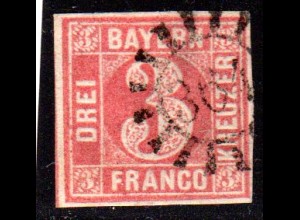 Bayern, MR 364 OBERNZENN auf breitrandiger 3 Kr.
