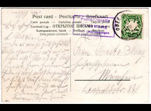 Bayern 1907, Posthilfstelle GRASWANG Taxe Oberammergau auf Karte m. 5 Pf.