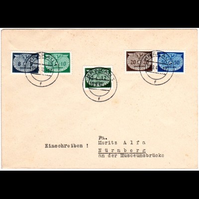Generalgouvernement 1940, 5 Portomarken auf Brief m. Stpl. Krakau 1