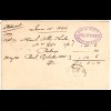GB 1899, 1d Ganzsache v. London n. Athen, Griechenland