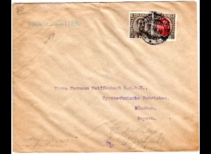 Island 1922, 6+4 Aur auf Drucksache Brief v. Siglufjördur n. Bayern.