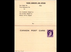 Kanada 1968, ungebr. 4+4 C. Doppelkarte Ganzsache 