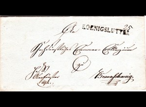 Braunschweig 1825, L1 KÖNIGSLUTTER auf Oberförster Brief n. Braunschweig