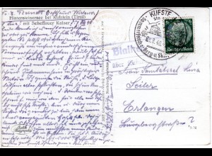 DR 1940, Landpoststempel BLAIKEN über Kufstein auf Karte m. 6 Pf. 