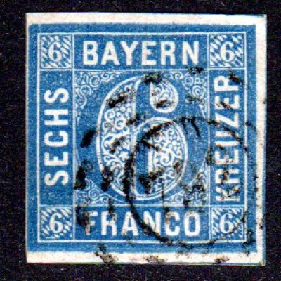 Bayern, oMR 782 SCHWARZHOFEN (Opf.) auf voll-/ breitrandiger 6 Kr. 
