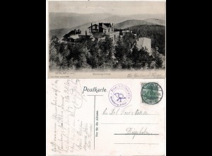 DR 1907, Posthilfstelle STEINBERG-HOTEL auf entspr. AK m. 5 Pf. u. Stpl. Goslar