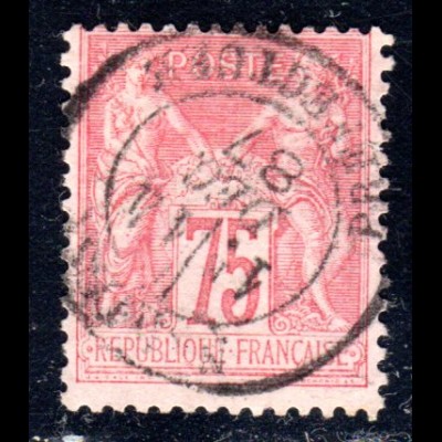 Frankreich 66 II, sauber gebr. 75 C. Sage Type II m. zentr. Stempel.