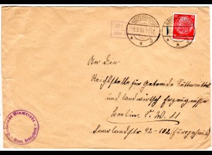 DR 1935, Landpoststempel BLUMERODE über Klostermansfeld auf Brief m. 12 Pf.