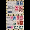 Brasilien 1957/59, 3 Luftpost Einschreiben Briefe n. Deutschland
