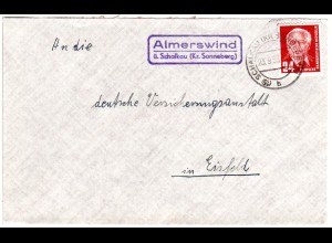 DDR 1953, Landpost Stpl. ALMERSWIND über Schalkau auf Brief m. 24 Pf.