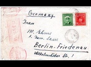 Kanada 1947, 1+4 C. auf Brief v. Prairie Echo m. Berlin Zensur