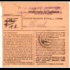 Luxemburg DR 1943, 15+30 Pf. auf Paketkarte v. Esch m. Wilz Zustellgebühr-L2