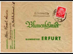 DR 1937, Landpost Stpl. KAISERSWALDE (Kreis Habelschwerdt) auf Brief m. 12 Pfg.