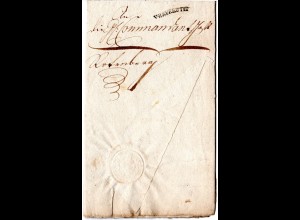 Bayern 1801, L1 V. BAYREUTH klar auf Brief n. Rotenberg
