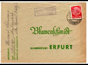 DR 1937, Landpost Stpl. SEEFELDER AUSSENDEICH über Brake auf Brief m. 12 Pf.