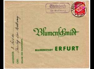DR 1936, Landpost Stpl. STEINBACH über Backnang auf Brief m. 12 Pf.