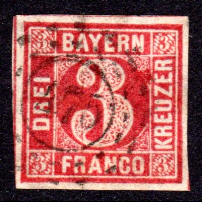 Bayern 9, oMR 475 Schwabmünchen nahezu zentrisch auf breitrandiger 3 Kr.