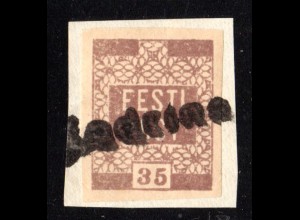 Estland, 35 Kop. 1919 auf Briefstück m. provisorischem Stempel Kadrina