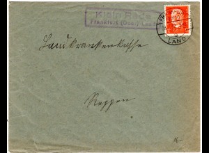 DR 1932, Landpost Stpl. KLEIN RADE über Frankfurt(Oder) auf Brief m. 12 Pf.