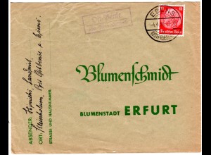 DR 1936, Landpost Stpl. OSTBENSE über Esens auf Brief m. 12 Pf