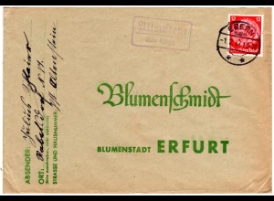 DR 1937, Landpost Stpl. ALTENSTEIN über Ebern auf Brief m. 12 Pf.