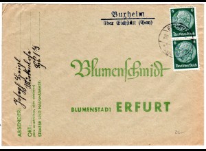 DR 1937, Landpost Stpl. BUXHEIM über Eichstätt auf Brief m. 2x6 Pf.