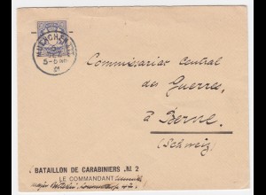 Bayern 1901, Vordruck Militär Brief m. 20 Pf. i.d. Schweiz. München XIX. #2031