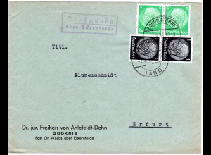 DR 1936, Landpost Stpl. GROSSWAABS über ECKERNFÖRDE auf Brief m. je 2x1+5 Pf.