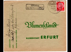 DR 1936, Landpost Stpl. MÖNKLOH über Bad Bramstedt auf Brief m. 12 Pf.