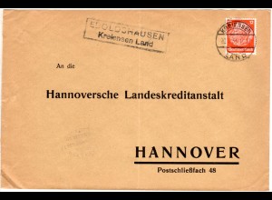 DR 1933, Landpost Stpl. EBOLDSHAUSEN Kreiensen Land auf Brief m. 12 Pf. 