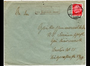 DR 1936, Landpost Stpl. HASENFELDE über Fürstenwalde auf Brief m. 12 Pf. 