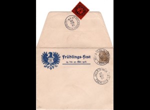 DR Württemberg 1906, 3 Pf. Frühlingsfest Heilbronn Privatpost Ganzsache Brief 