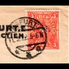 DR 1922, 2 Mk. m. perfin Firmenlochung auf Schkoladefabrik Brief v. Erfurt.