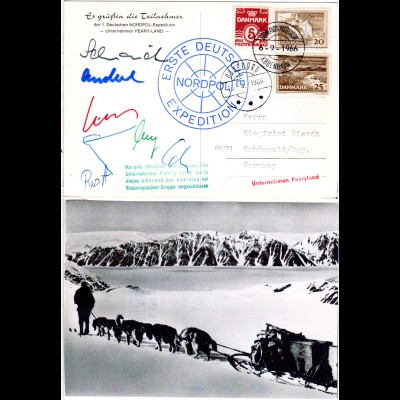 Grönland Arktis Polarpost, Peary Land, AK v.d. 1. dt. Nordpol Expedition. #844