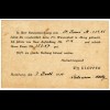 DR 1919, 10 Pf. Germania m. perfin W.K. auf Firmenkarte v. Hamburg