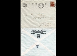 DR 1913, gebr. 3 Pf. Germania Privat-Ganzsachenumschlag Kaufhaus d. Westens