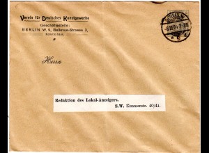 DR 1902, gebr. 2 Pf. Germania Privat Ganzsache Verein f. Dt. Kunstgewerbe Berlin