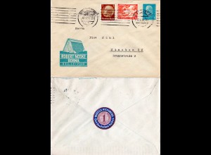 DR 1934, 3+8 Pf. Zusatzfr. auf 4 Pf. Hindenburg Privatganzsache Brief v. München