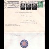 DR 1934, 3x1 Zusatzfr. auf 5 Pf. Hindenburg Privatganzsache Brief v. München