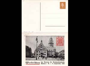 DR, ungebr. 3 Pf. Privatganzsache Briefmarken Werbeschau Plauen 