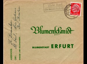 DR 1936, Landpost Stpl. Klein Saul über Guhrau (Bz. Breslau) auf Brief m. 12 Pf
